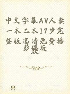 中文字幕AV人妻一本二本17岁完整版高清免费播放