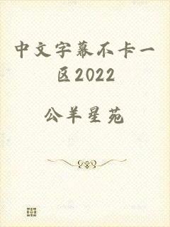 中文字幕不卡一区2022
